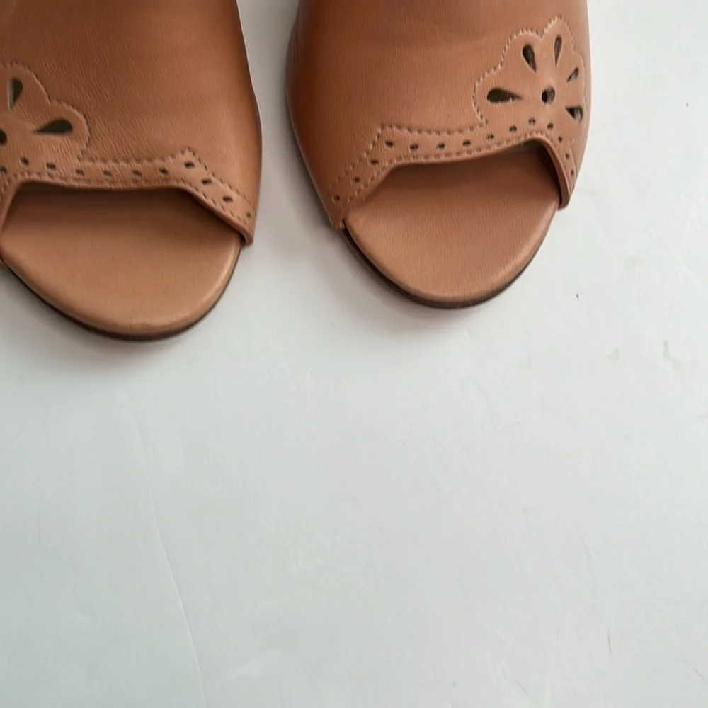 NWOT LK Bennett leather tan mule size 7.5 - Picture 4 of 11